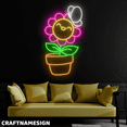 thumbnail image 2 of Craftnamesign Cute Daisy Neon Sign, Living Room Wall Art, Store Wall Decor, 2 of 4