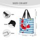 thumbnail image 3 of Easygdp Red Funny Crab on Blue Stripe Bolsa Tote para Mujer, Bolso de Hombro para Trabajo, Playa, Viajes, Compras y Supermercado, 3 of 7