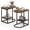 Brown, variant on Costway C-shaped Side Table 2-Tier End Table with Storage Modern Compact Snack Table White