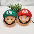 thumbnail image 2 of Figuras clásicas de anime para niños de Super Mario Bros, máscara de fiesta de Mario Luigi de PVC, máscara festiva de Halloween, juguetes para niños, regalos de cumpleaños, 2 of 5