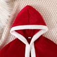 thumbnail image 7 of Glisme Toddler Girls Outfits Sleeveless Christmas Velvet Vest Dress Hooded Robe Cape Set Red Girl Softness Suit/9-12 Months, 7 of 7