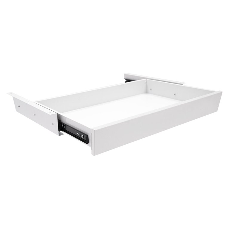 Stand Up Desk Store Under-Desk Sliding Drawer - White Office Storage Organizer For Standing Desks