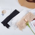 thumbnail image 6 of Fashion Women Solid Color Elastic Waist Layered Tiered Sheer Lace Trim Extender A-Line Half Slip Mini Skirt, 6 of 19
