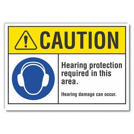 

Lyle Hearing Caution Rflctv Label 10inx14in LCU3-0055-RD_14x10
