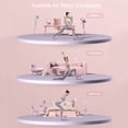 thumbnail image 3 of Graflsoa Planche d'Étirement de Jambe Pliable avec Plateforme Inclinable Réglable à 9 Niveaux, Violet/rose, Capacité de 500kg, Design Compact, 3 of 7