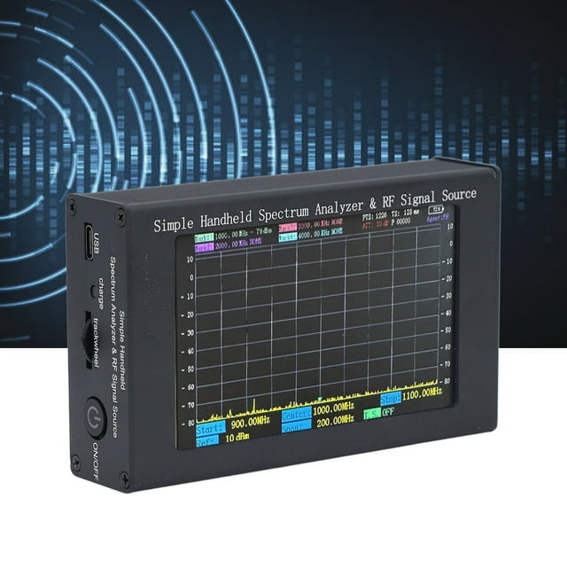 Spectrum Analyzer, 4.3 Inch Color Screen 35MHz To 6000MHz Signal Generator for Student Laboratory