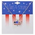 thumbnail image 2 of Western Fashion 15625 Rhinestones America Flag Map Necklace, Star & Stripes, 2 of 2