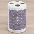 thumbnail image 1 of Orient Ceramic Toothbrush Holder, Geometric Lines and Stars Based on Traditional Oriental Eastern World, Decorative Versatile Countertop for Bathroom, 4.5" X 2.7", Multicolor, by Ambesonne, 1 of 4