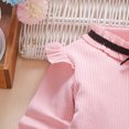 thumbnail image 5 of Soldes d'Hiver! PEZHADA Robes d'Invité de Mariage Automne, Robe Fille Tout-Petit, Robe Princesse à Nœud Froncé pour Bébés Filles, 5 of 5