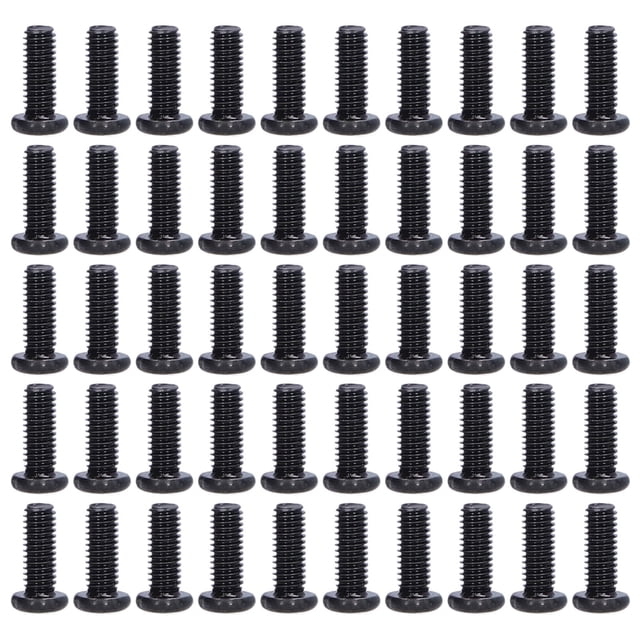 Pan Machine Fastener 50pcs DIN 7985 Steel Pan Head Machine Screw Fully Threaded Black Zinc Plated Fastener