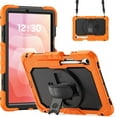 thumbnail image 1 of Funda para Samsung Galaxy Tab S11 (11 pulgadas) 2025 SM-X730/SM-X736B, funda protectora resistente a prueba de golpes con protector de pantalla, soporte giratorio de 360°, correa para mano, 1 of 9