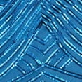 thumbnail image 4 of BLONDIE NITES Womens Teal Stretch Sequined Lace Up Back Lined Sleeveless Halter Full-Length Evening Gown Dress 1, 4 of 4