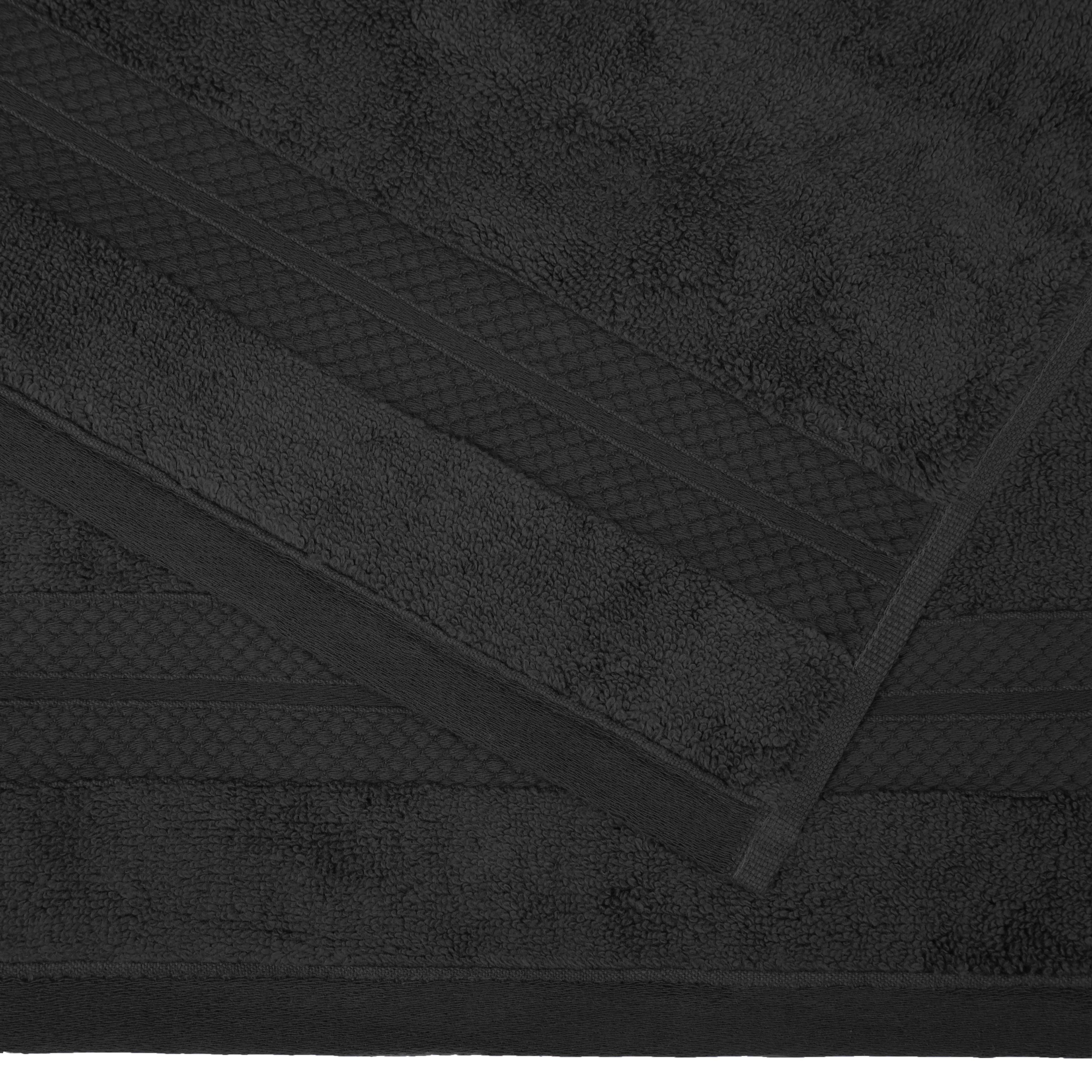 BNM Turkish Cotton Heavyweight 6 Piece Towel Set, Black
