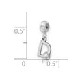 thumbnail image 4 of Sterling Silver MeMi Letter D w/Swarovski Crystal Charm Pendant, 4 of 4