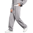 thumbnail image 2 of Men's Casual Baggy Sweatpants Elastic Drawstring Waist Wide Leg Lounge Pants Streetwear with Pockets,3XL, 2 of 6