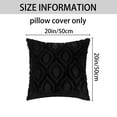 thumbnail image 5 of REGALWOVEN Set of 2 Shaggy Plush Throw Pillow Covers Couch Pillow Covers for Home Black-2 20" x 20", 5 of 6
