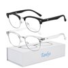 Tanlys 2 Pack Blue Light Blocking Glasses for Computer Eye Strain [Dry Eye & Sour Eye], Anti UV Reduce Headache Classic Bluelight Blocker Glasses Men Women