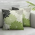 thumbnail image 3 of COMIO Black Green Pillow Covers Dahlia Flower White Gray Elegant Colored Throw Pillows Farmhouse Outdoor Decor for Home Living Room Sofa Bed Modern Floral, 3 of 5