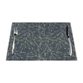 thumbnail image 1 of ZNDUO Placemats, 4 PCS Heat Resistant Stain Resistant Woven PVC Insulation Placemats, Durable Washable Elegant Table Mats for Dining-Branches Seamless, 18"x12", 1 of 6