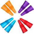 thumbnail image 1 of 8 tapones de vino, sellador de silicona reutilizable para botellas de bebidas, de repuesto, con mango de corcho para mantener el vino fresco: rojo, azul, naranja y morado, 1 of 5