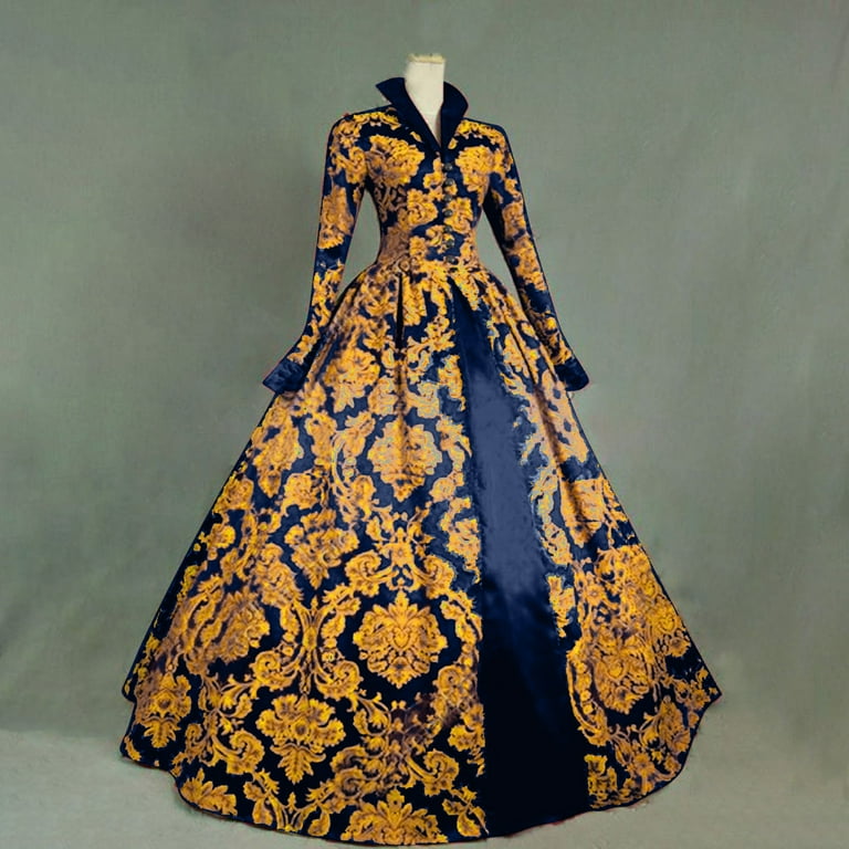 nerohusy Victorian Dresses for Women Vintage Cosplay Dress Renaissance  Medieval Dress Princess Ball Gown 18th Century Costume Blue,XXL -  Walmart.com
