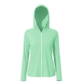 thumbnail image 4 of Fengactive Womens Full Coverage Sun Hoodie Face Mask Zip Up Jacket with Thumb Holes and Side Pockets Outdoor Top, 4 of 5