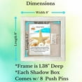thumbnail image 2 of Tasse Verre 8x8 Rustic White Shadow Box Frame (2-Pack) - Ready to Hang Shadowbox Display - Easy to Use -, 2 of 6