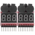 thumbnail image 1 of Shisuyan 2pcs Lipo Battery Checker Rc Battery Tester Lipo Alarm Low Voltage Tester Monitor Checker, 1 of 9
