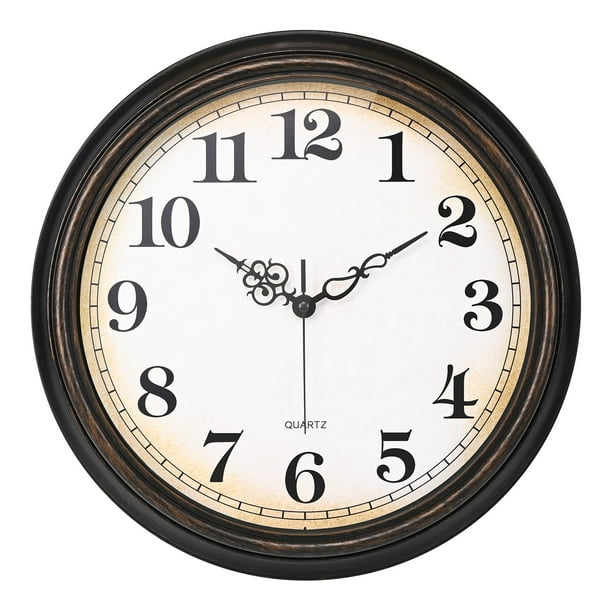 Reloj de pared Yoiolclc grande de 40 cm, vintage, silencioso, que no hace tictac