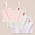 thumbnail image 3 of WMTBSRSW Soft Cotton Training Bras for Teens Girls Seamless Light Bralette Cute Grahpic U Neck Sports Crop Tank Tops for Age 7-12 Years 3 Pack, 3 of 9