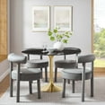 thumbnail image 2 of Modway Lippa 47" Metal and Artificial Marble Dining Table in Gold/Black, 2 of 8