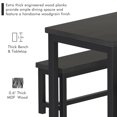 thumbnail image 4 of Stmoze 47.2" Dining Table Set for 4, Space Saving Kitchen Dining Table with 2 Benches, 3 Pieces Rectangular Dining Room Table Set, Dining Set for Kitchen Restaurant, Black, 4 of 7