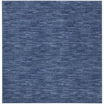 HomeRoots 7' X 7' Navy Blue Square Non Skid Indoor Outdoor Area Rug