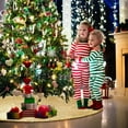 thumbnail image 3 of Christmas Tree Skirt Vibrant Color Elegant Shiny Sequins  Tree Mat for Festive Home Party Decorations, 3 of 10