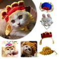 thumbnail image 2 of Chapeau Tricoté pour Chat, Chapeau de Dressing Croisé, 2 of 8
