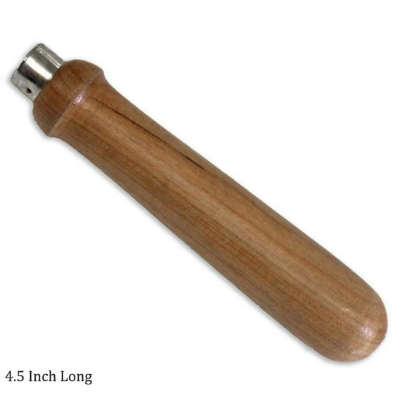 ARTESIA TOOL (2 Pack) 4.5" (11.4 cm) Smooth Finish Wooden File Handle | Solid Wood with Metal Fitting | Ergonomic Grip | Great To Use With Files & Chisels For Extended Reach