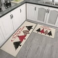thumbnail image 3 of 2 Pieces Of Kitchen Rugs and Mats Non Skid Washable Merry Christmas (23) Kitchen Mat,Floor Cushion Waterproof Rug,Rubber Backed Area Rugs for Laundry 47*17+30*17, 3 of 7