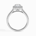 thumbnail image 3 of Blue Jewel 1.5 Ct Halo Engagement Ring for Women - Lab Created Cushion Cut Diamond - 14K White Gold Plated - Ideal for Proposals, Weddings, or Birthdays - Stunning Prong Setting - Gift for Her, 3 of 3
