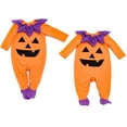 thumbnail image 3 of WIBACKER Baby Halloween Costumes Pumpkin Jumpsuit Long Sleeve Romper Footie Outfits Cosplay, 3 of 9