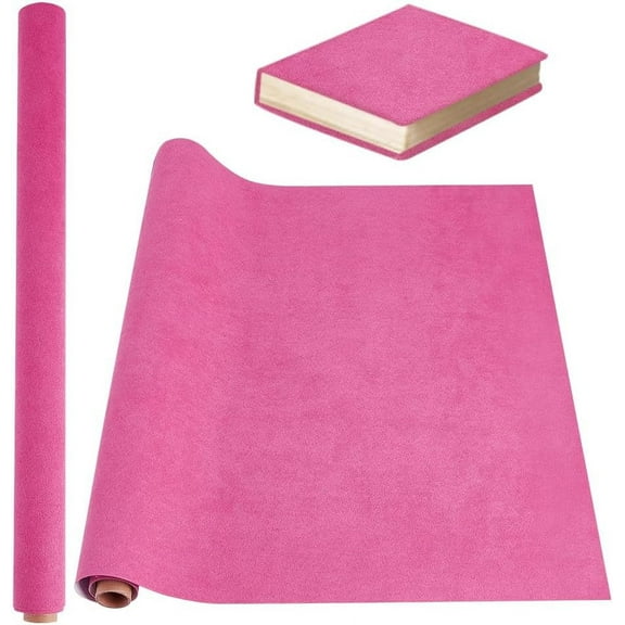 39.4x16.9 Inch Camellia Bookcover Imitation Leather Surface with Paper Backed Book Cloth DIY Book Protective Cover for Scrapbooking Album DIY Crafts