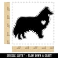 thumbnail image 2 of Rough Collie Dog with Heart Square Rubber Stamp Stamping Scrapbooking Crafting - Small 1.25in, 2 of 7