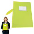thumbnail image 2 of Office File Binder With Sliding Bar Wear,Report Covers for A4 Letter Size Paper,Report Folder,Plastic Journal Cover,Reusable Planner Binder,File Document Binder for School Business,Green, 2 of 9