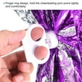 thumbnail image 4 of PET Cheerleading Pom Poms with Finger Holes for Sport Team Spirit Fun Dance Stage Events, Purple Silver 2 Pack, 4 of 6