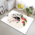 thumbnail image 1 of Doce animales del zodiaco chino pintura alfombra sala de estar área grande negro suave Boho decoración del hogar80x120cm (31x47 pulgadas)80x120cm (31x47 pulgadas) zhangmengya unisex, 1 of 2