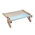 thumbnail image 3 of El resistente asiento de la cama de la hamaca sostiene hasta 44 lb, muebles de salón ajustables, percha para ventana de gato para descansar, dormir, gris azul Gloria Hamaca para gatos, 3 of 9
