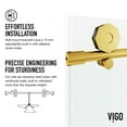 thumbnail image 3 of VIGO Elan Hart 56 to 60 in. W x 66 in. H Sliding Frameless Tub Door in Stainless Steel with 3/8 in. (10mm) Clear Glass, 3 of 10