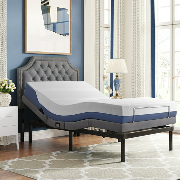 Adjustable Bed Frame With Massage, Headboard And Footboard Set For Adjustable Bed