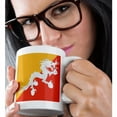 thumbnail image 2 of 3drose, Flag of Bhutan - Druk Bhutanese Thunder Dragon on Orange and Gold Yellow - Asia - Asian World, 15oz Mug, 2 of 6