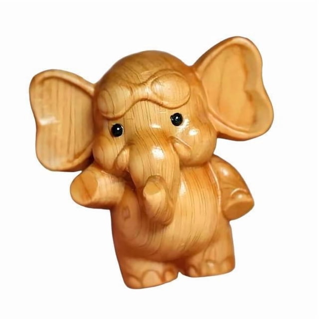 3 Figuras De Elefantes De Madera, Lindas Estatuas Decorativas Para Estanterías, Escritorios Y Librerías.