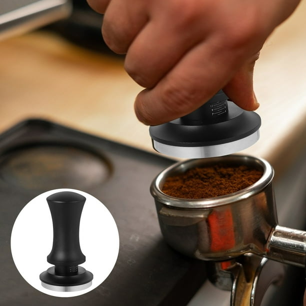 unbranded Presión De Café Tamper Espresso 51 Mm De Acero Inoxidable Negro Para Prensa Eficaz Y Uso Profesional